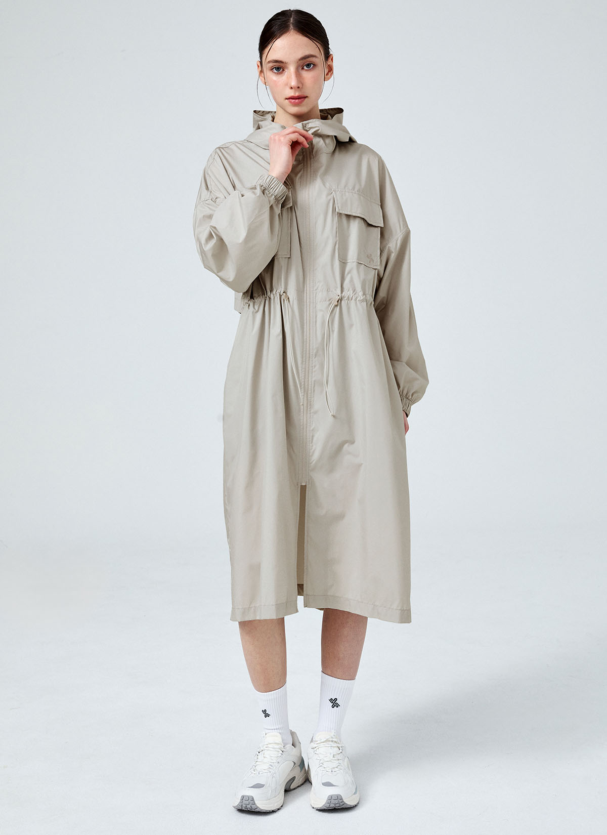 Airy Essential Maxi Hood Long Jacket