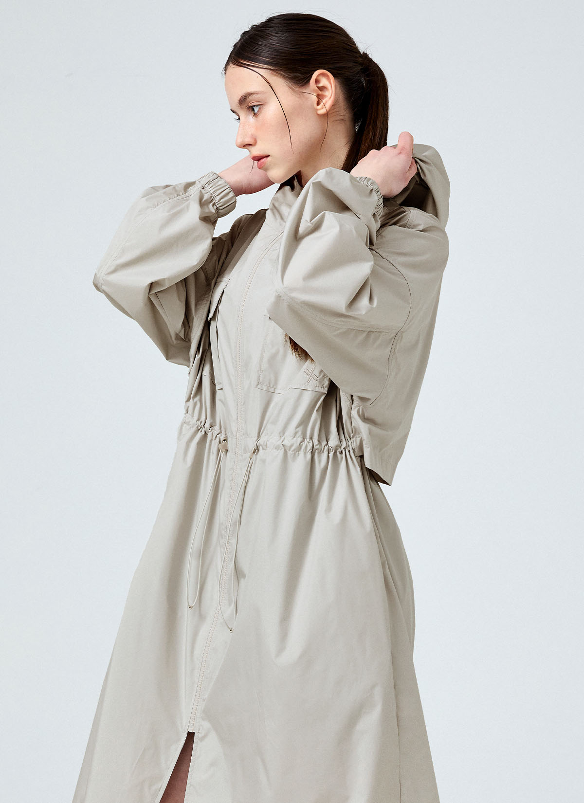 Airy Essential Maxi Hood Long Jacket