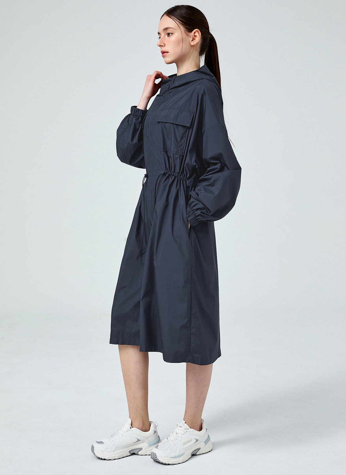 Airy Essential Maxi Hood Long Jacket