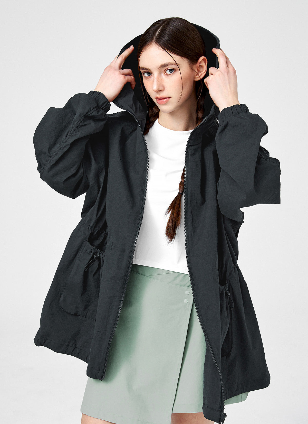 Light Out Pocket Hood Long Jacket