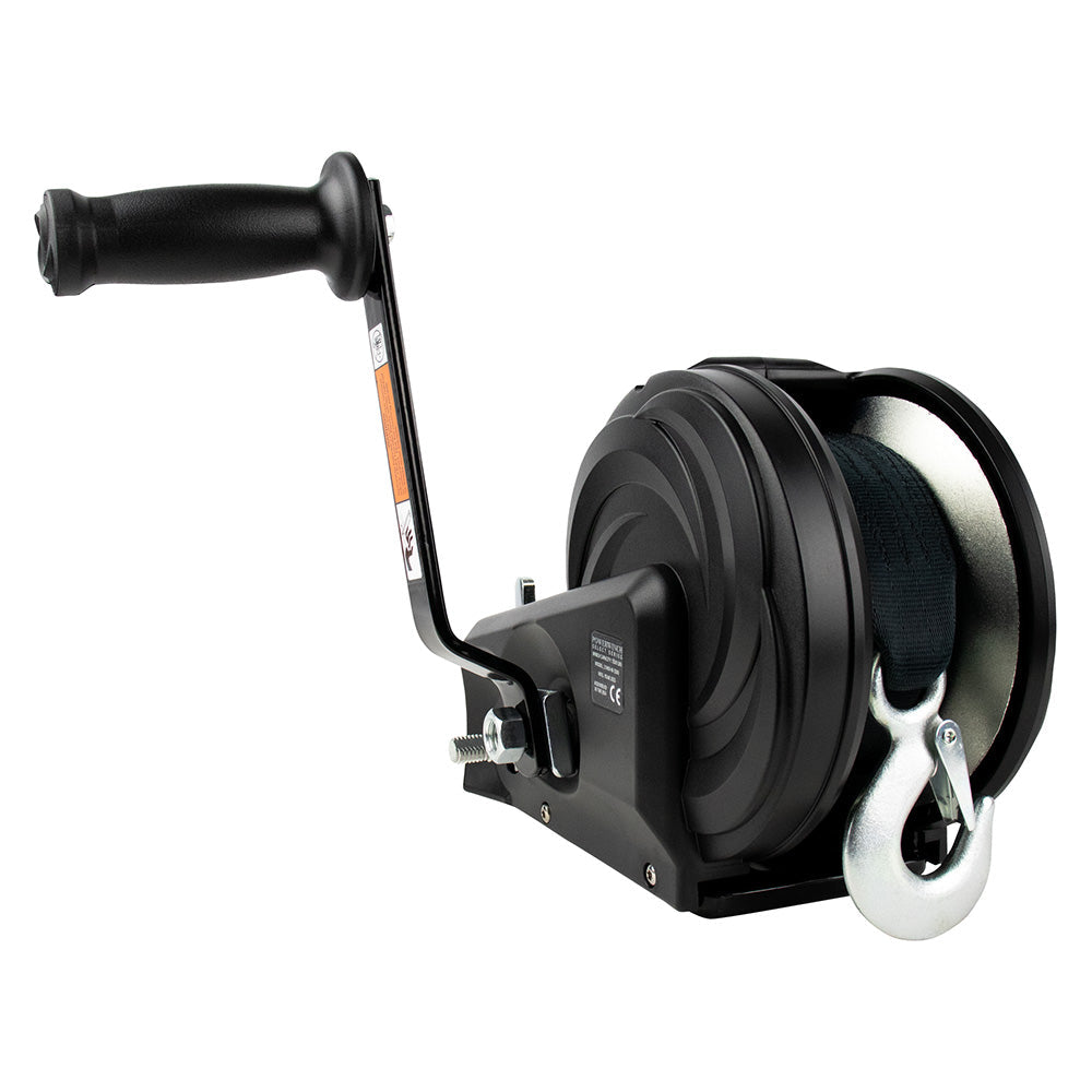 Powerwinch Select Series Winch 2,000lb, 2 Speed, 8" Crank Arm - Carbon Black [21400-W-2000-8-B-R]