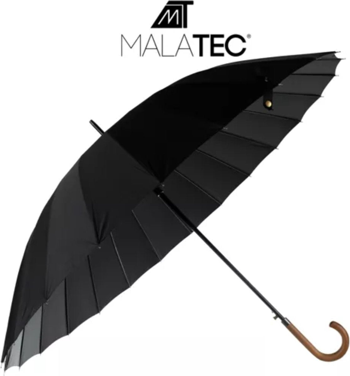 Luxe Smid Stormparaplu - Klassieke Paraplu - Doorsnee 124cm - Paraplu Zwart - Musthave