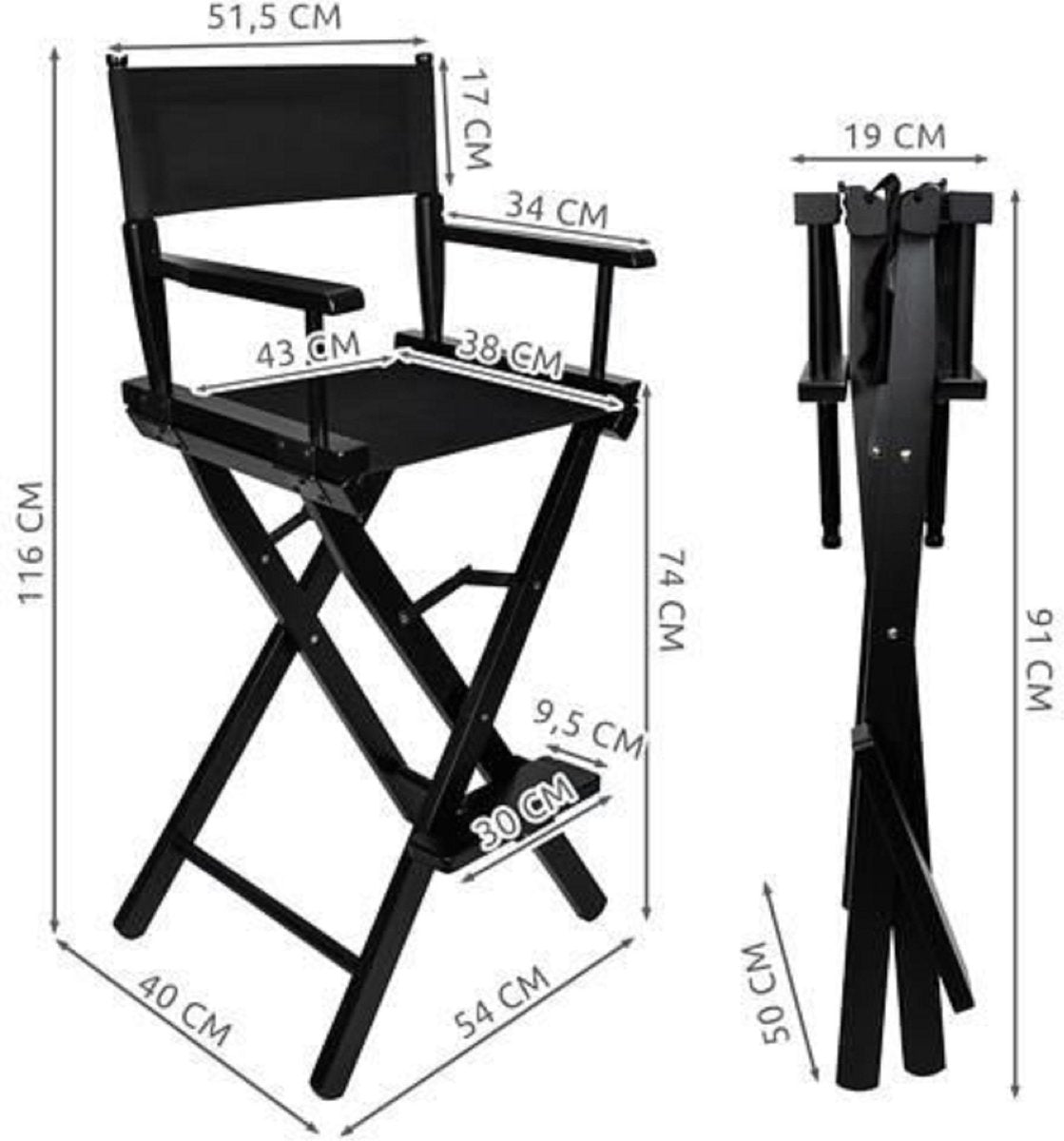 Beautylushh Houten Make-up Stoel: Professioneel, Stijlvol en Comfortabel