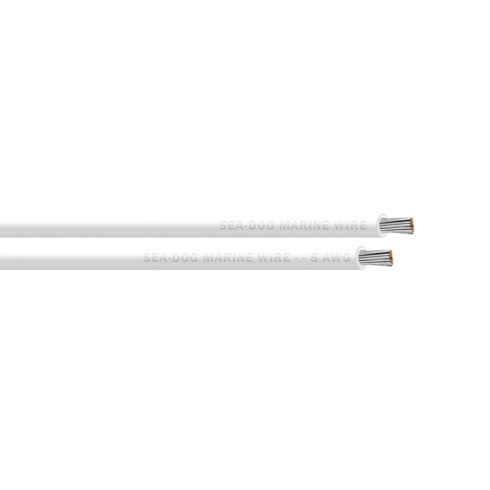 Sea-Dog 8 AWG White Primary Wire - 25' [8008050]