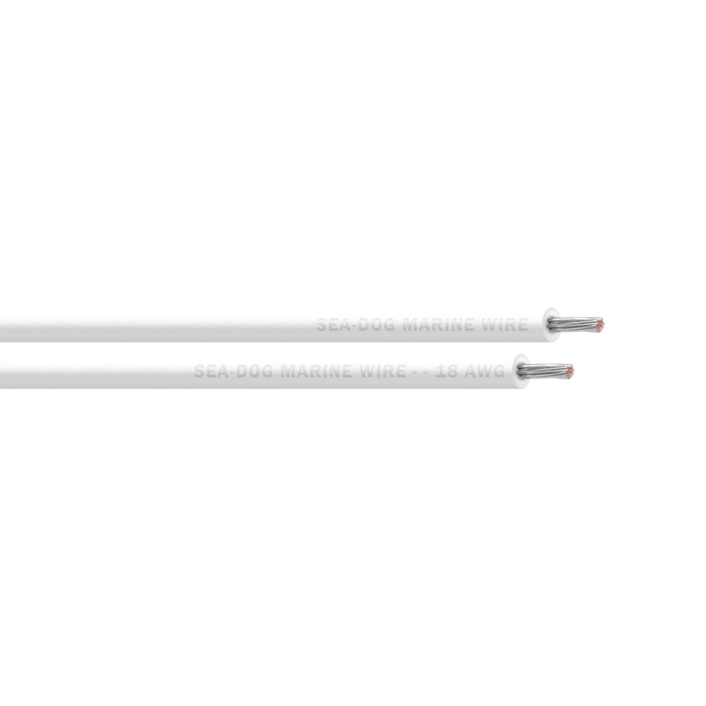 Sea-Dog 18 AWG White Primary Wire - 25' [8018050]