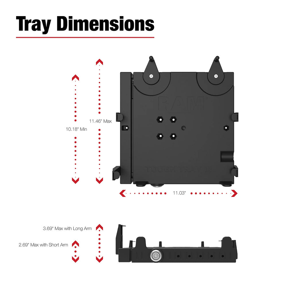 RAM Mount RAM No-Drill Laptop Mount for Dodge Durango  Jeep Grand Cherokee [RAM-VB-186-SW3]