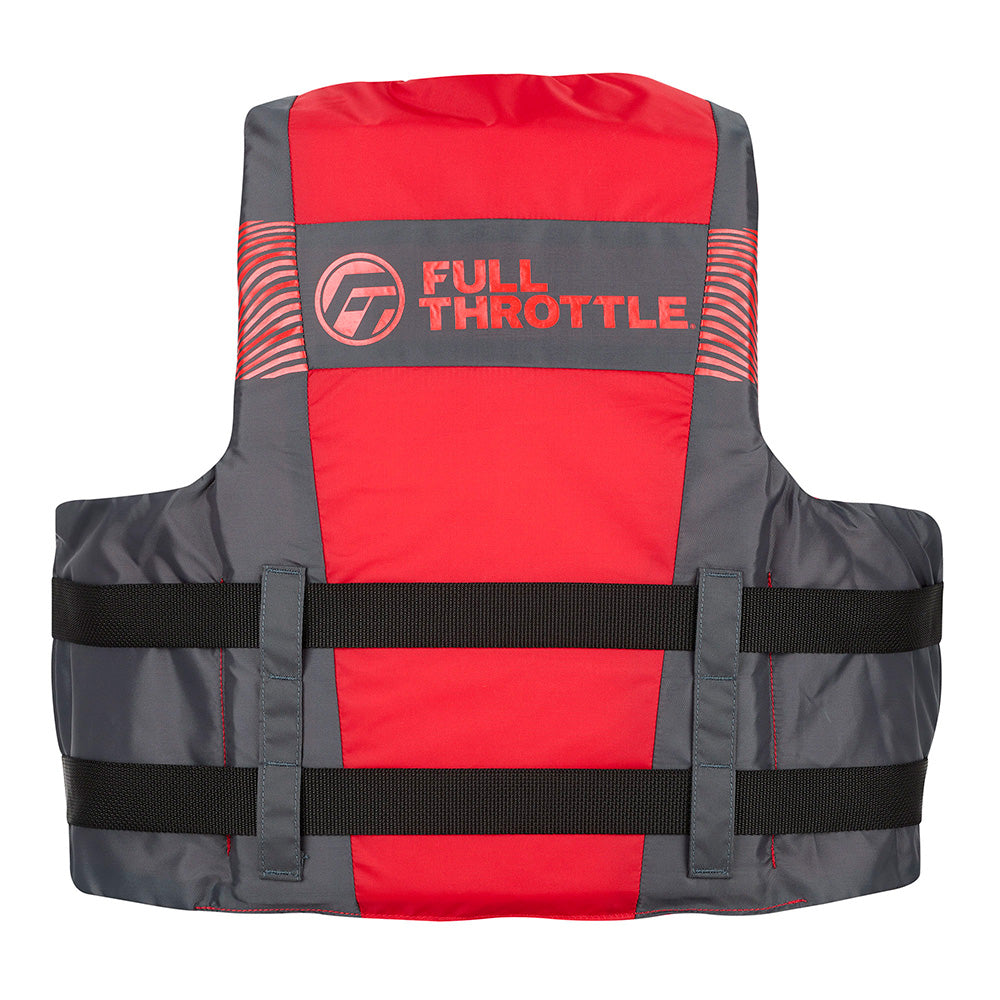 Full Throttle Adult Nylon Life Jacket - S/M - Black/Red [112200-100-030-26]