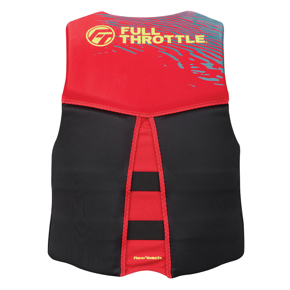 Full Throttle Men's Rapid-Dry Flex-Back Life Jacket - M - Red/Black [142500-100-030-26]