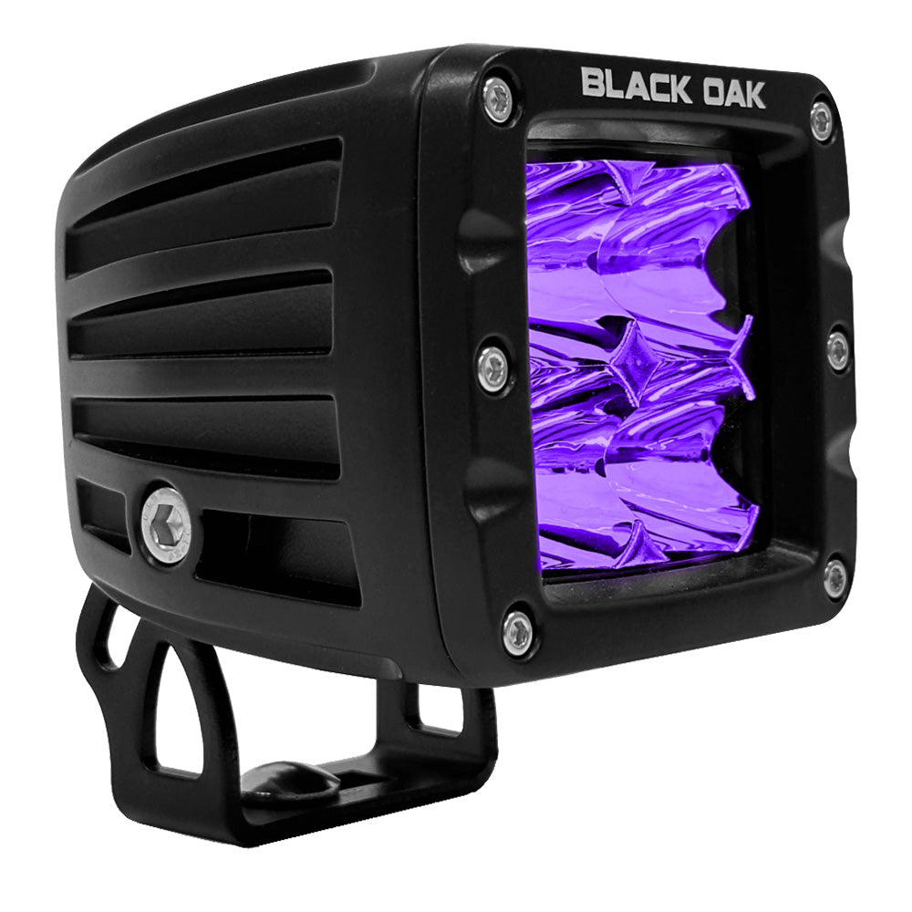 Black Oak 2" Ultraviolet LED Pod Light - Flood Optics - Pro Series 3.0 - 12W [2FUV-POD]