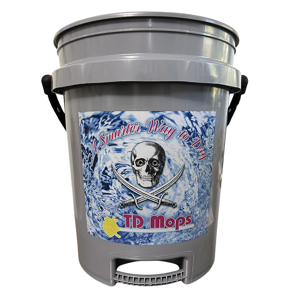 TD Mop TD Grip Bucket - Gray - 5 Gallon [GRAYGRIP]