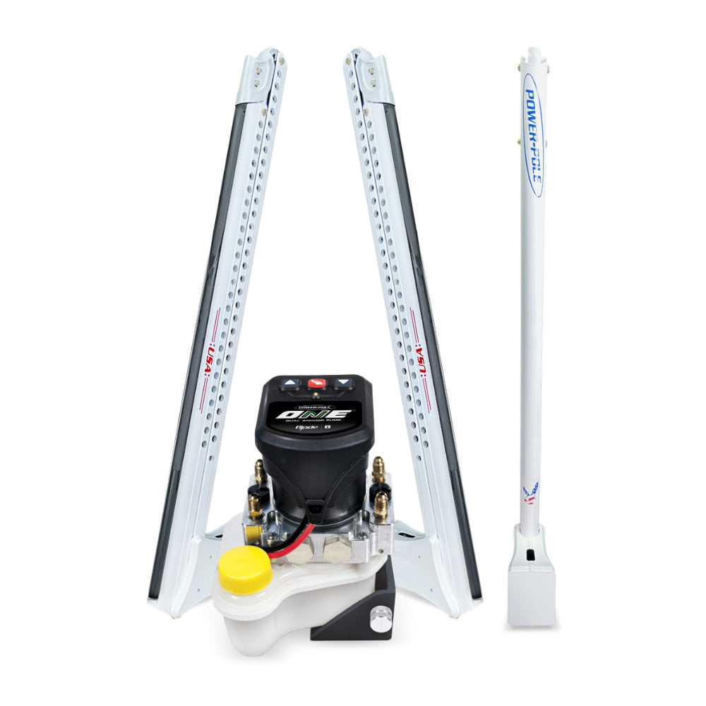Power-Pole Blade ONE Pump BLS Shallow Water Anchor System - 10' - Dual Blade - USA Themed Color [PP-2-BLS-10-250E]