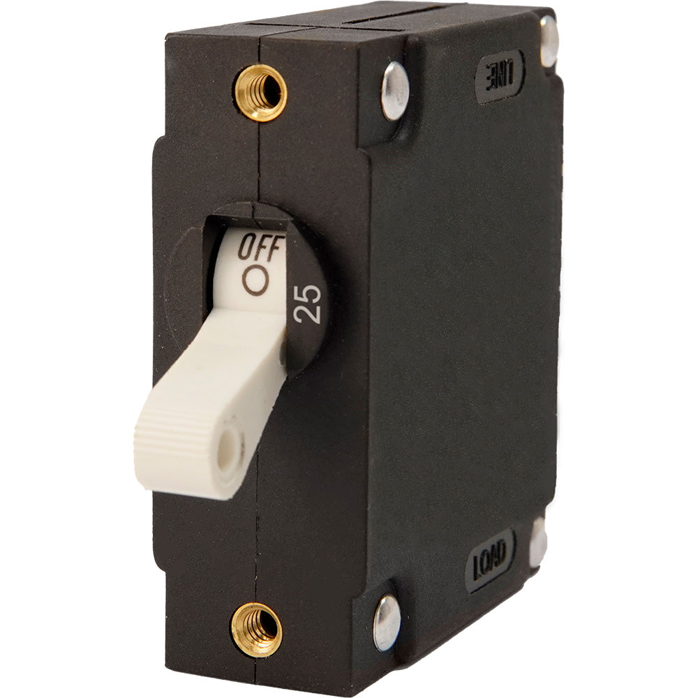 Egis A Series White Toggle Panel Mount Circuit Breaker - Single Pole 25A [3201-25]