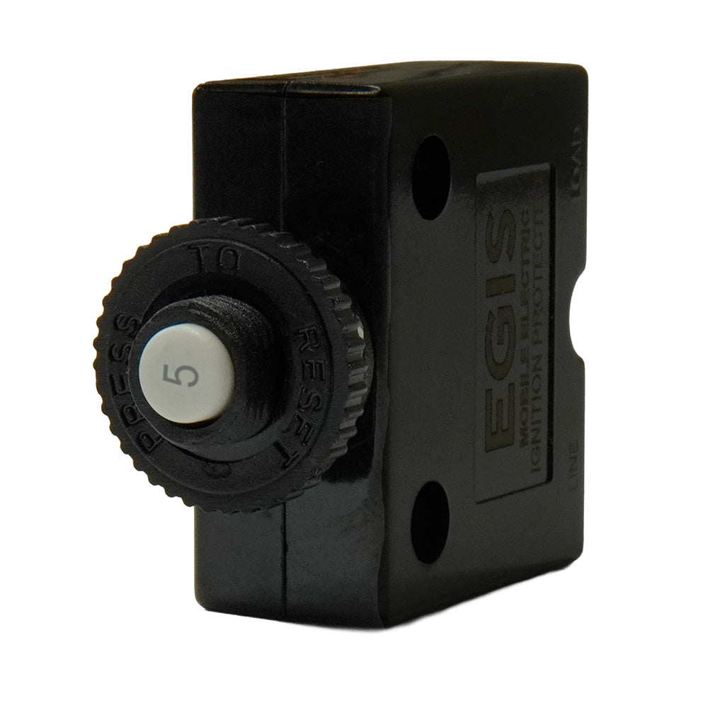 Egis 5A Push Button Panel Mount Circuit Breaker - Spade Terminal [4711-05]