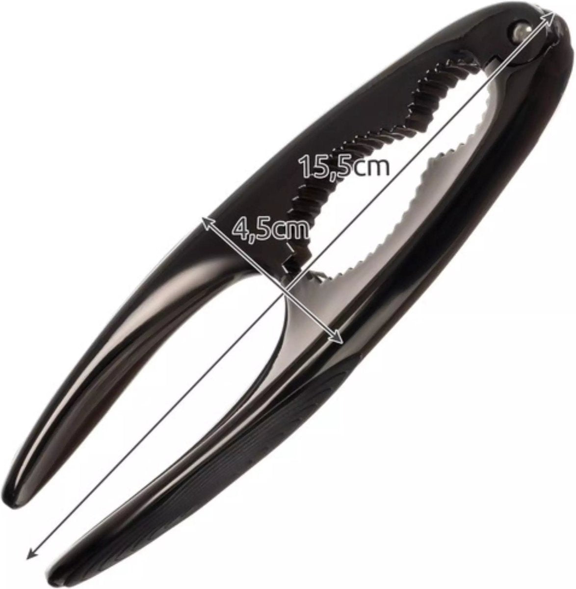 Ruhhy Stalen Notenkraker met Softgrip - Ideaal voor Walnoten & Hazelnoten