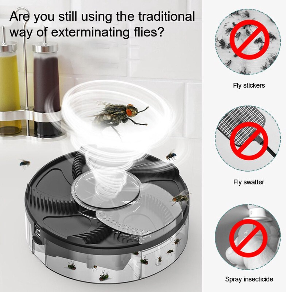 Premium Elektrische Vliegenvanger - USB Vliegenval