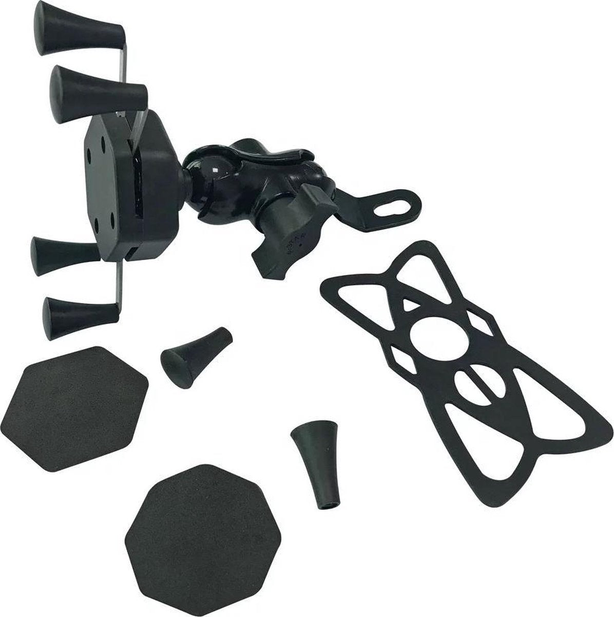 Motorfiets Telefoonhouder - Scooter Telefoonhouder - Mobiele Telefoon Houder Met USB Oplader Voor Op de Motor - Voor op de Brommer - Voor op de Scooter - GPS - Telefoonhouder Motorfiets Motorlader 3D 8685