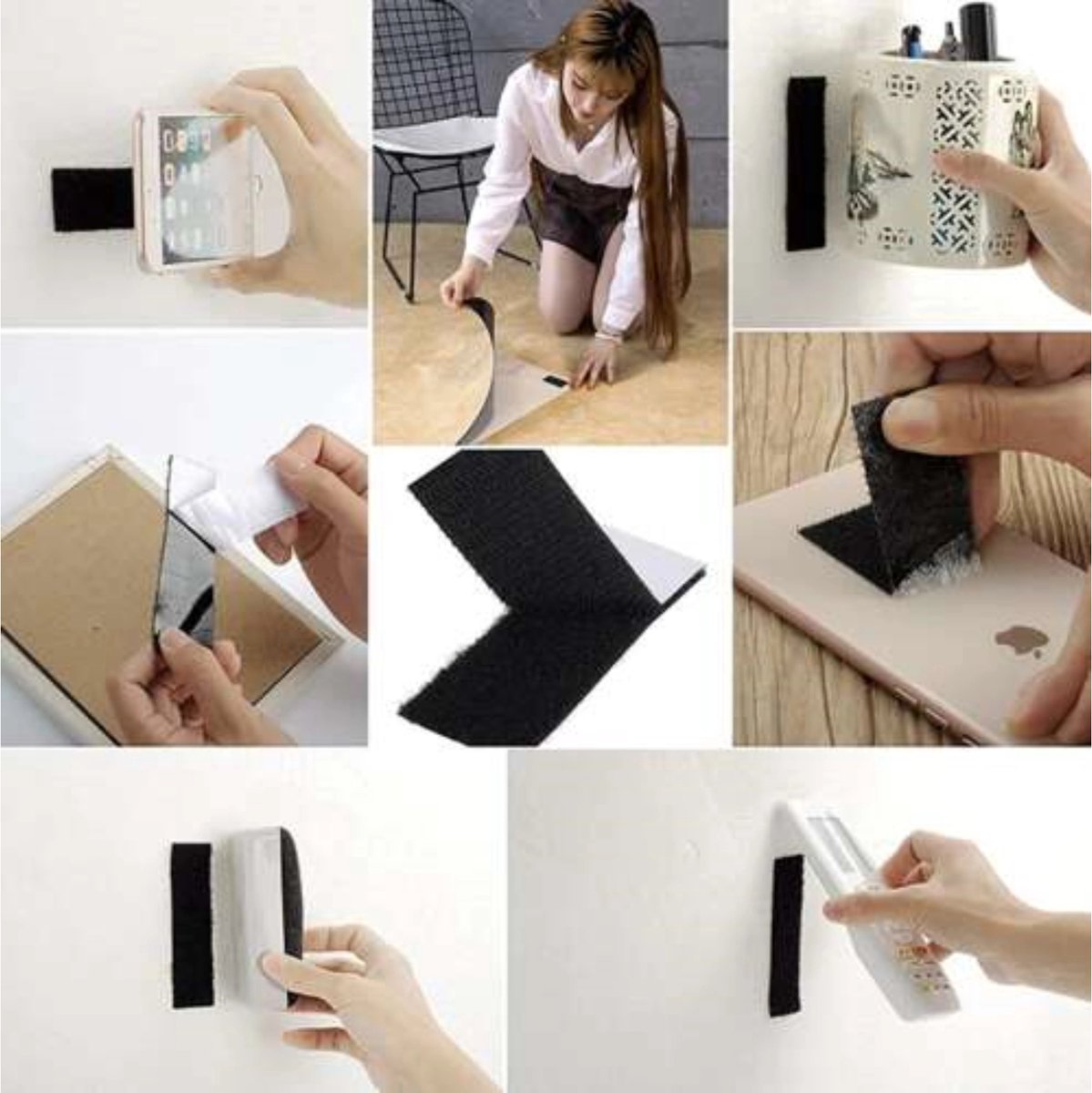 Ruhhy Zelfklevende Klittenband 5m x 2,5cm - Sterk en Veelzijdig voor Elke Toepassing