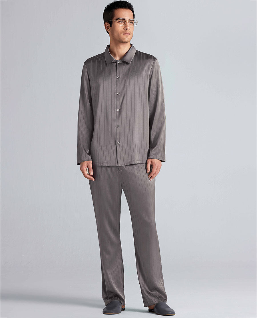 Aimer Men Mulberry Silk Pajama Trousers