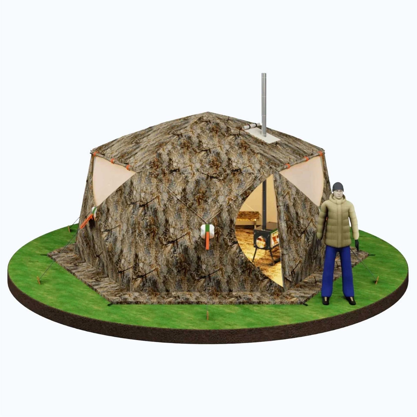 RBM All-Seasons tent  Hexagon for 2-9 person