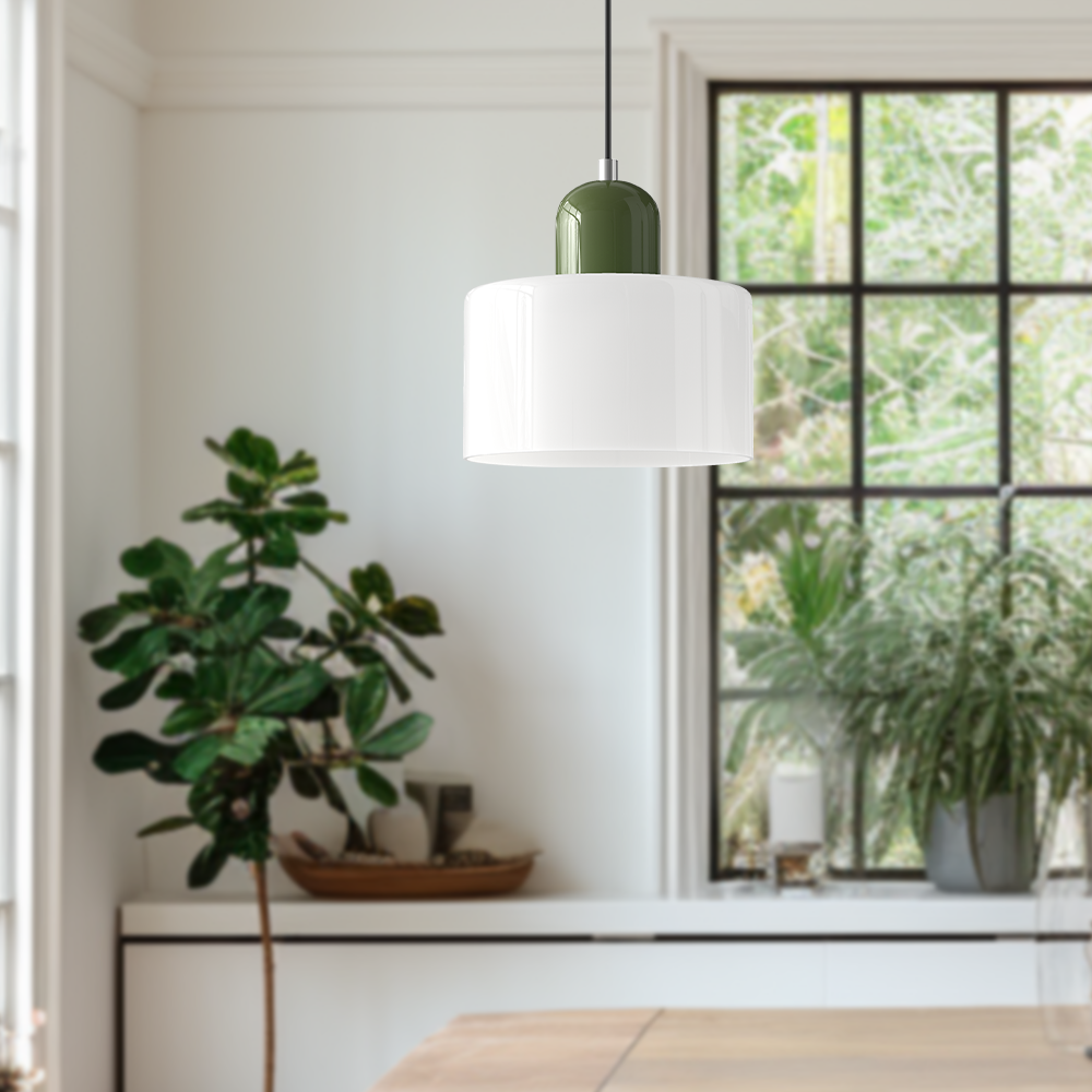 Bauhaus Glass E27 Pendant Light for Kitchen