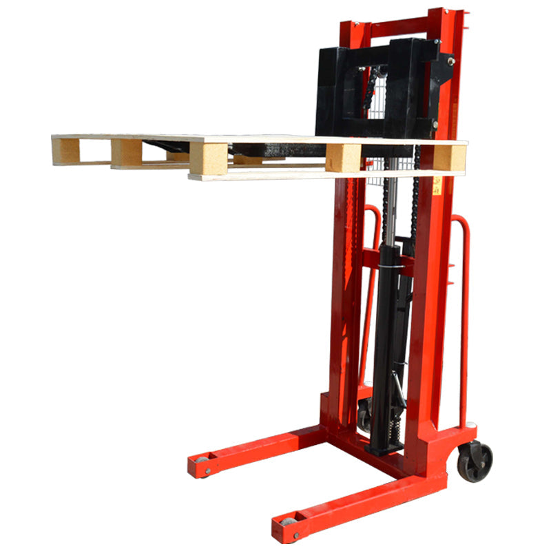 1 Ton Manual Hydraulic Pump Walkie Stacker Forklift Reach Pallet