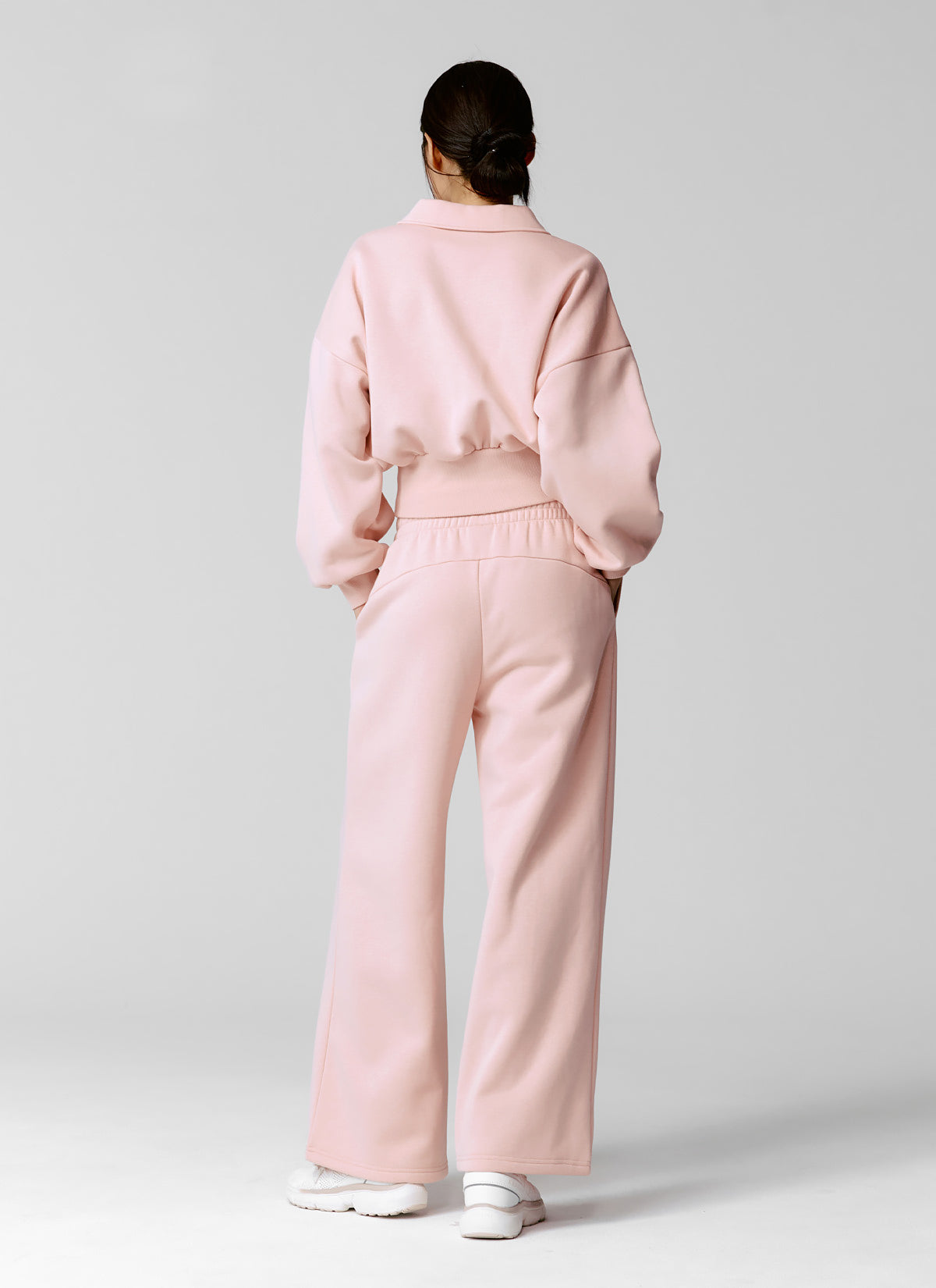 Fine Cotton Open Collar Sweatshirt