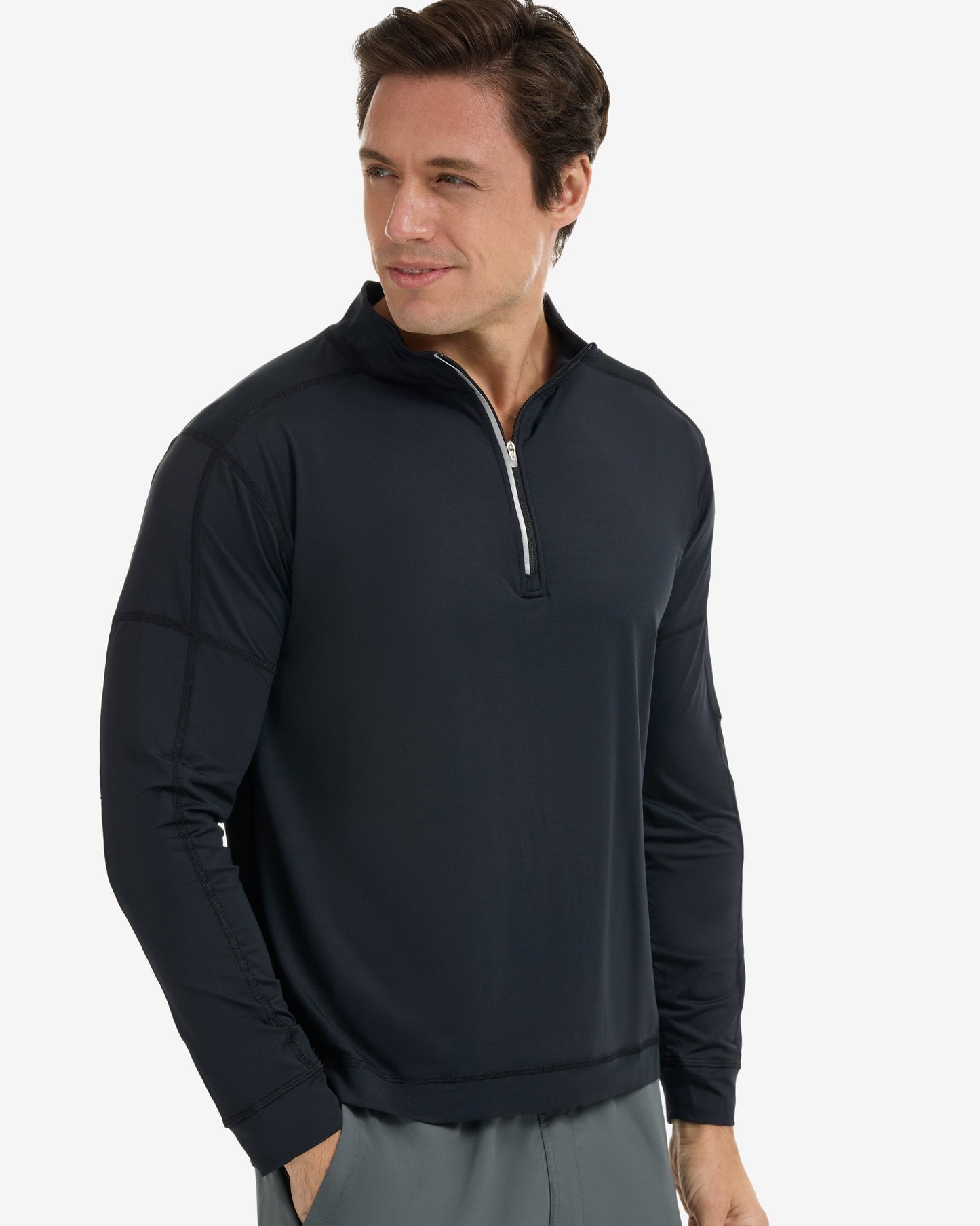 MEN'S MOCK ZIP TOP (12001)