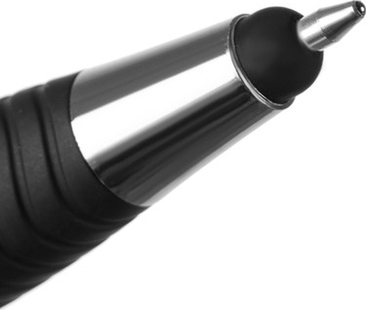 Set van 6 Pennen Met Uitschuifbare Notitie - Spiekpen - 3 x zwart + 3 x blauw