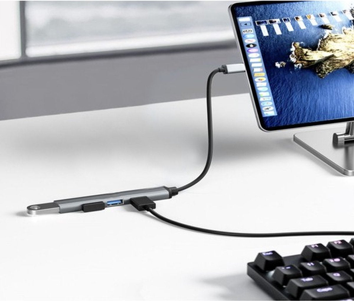 USB Hub - 4 poorten - 1 x 3.0 + 3 x 2.0 - USB Splitter