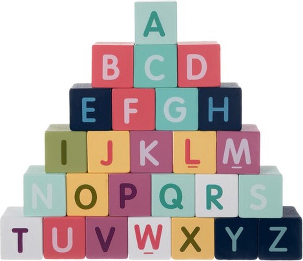 Kruzzel 100-delige Houten Blokken Set met Stadspuzzel - Leerzaam Speelplezier