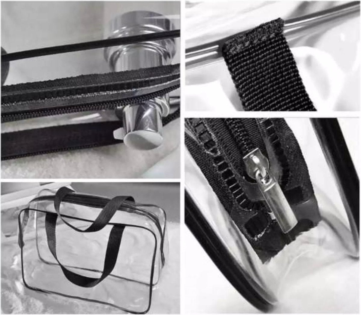 Beautylushh Doorzichtige Toilettas Set voor Toiletartikelen – Transparante Travel Organizer Bag 3-Pack