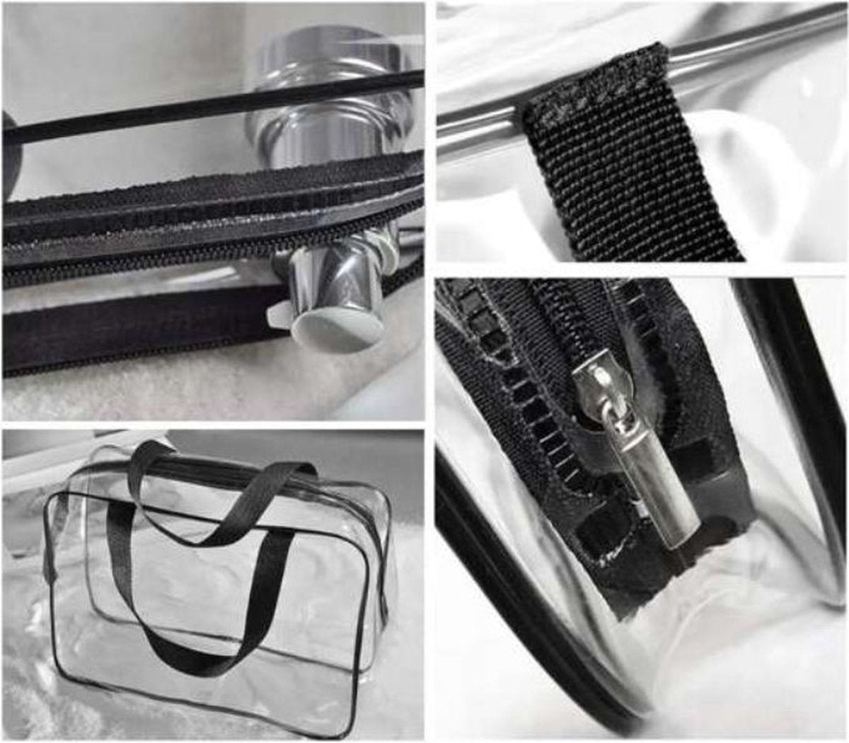 Beautylushh Doorzichtige Toilettas Set voor Toiletartikelen – Transparante Travel Organizer Bag 3-Pack