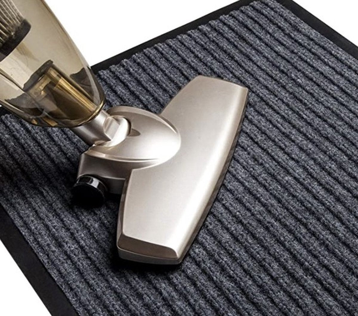 Deurmat 60X90 cm - Droogloopmat binnen en buiten - Antislip Deurmat - Deurtapijt- Kwalitatieve Binnenmat - Inloopmat - Deurmatten voor binnen - Deurmat Voordeur - Grijs Zwart