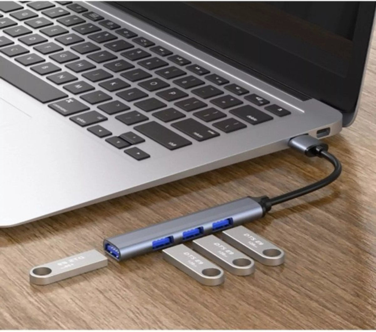 USB Hub - 4 poorten - 1 x 3.0 + 3 x 2.0 - USB Splitter