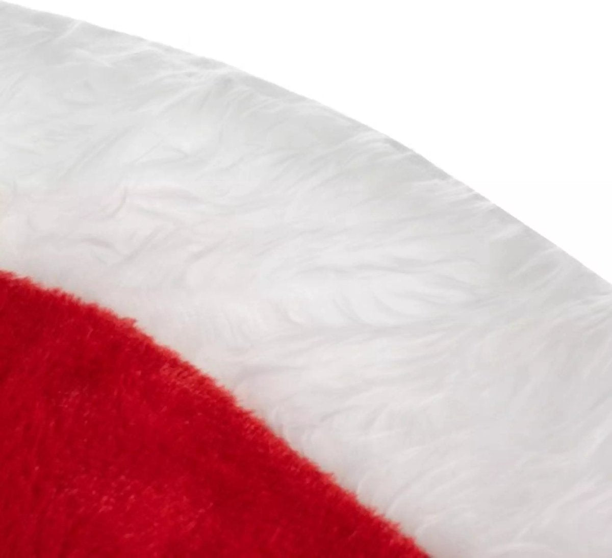 Ruhhy Kerstboommat 90cm met Gouden Binding - Elegante Rode en Witte Decoratie