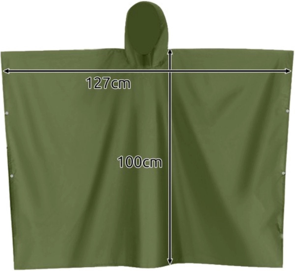 Trizand Regenponcho – Groene Waterdichte Poncho – Unisex en Duurzaam