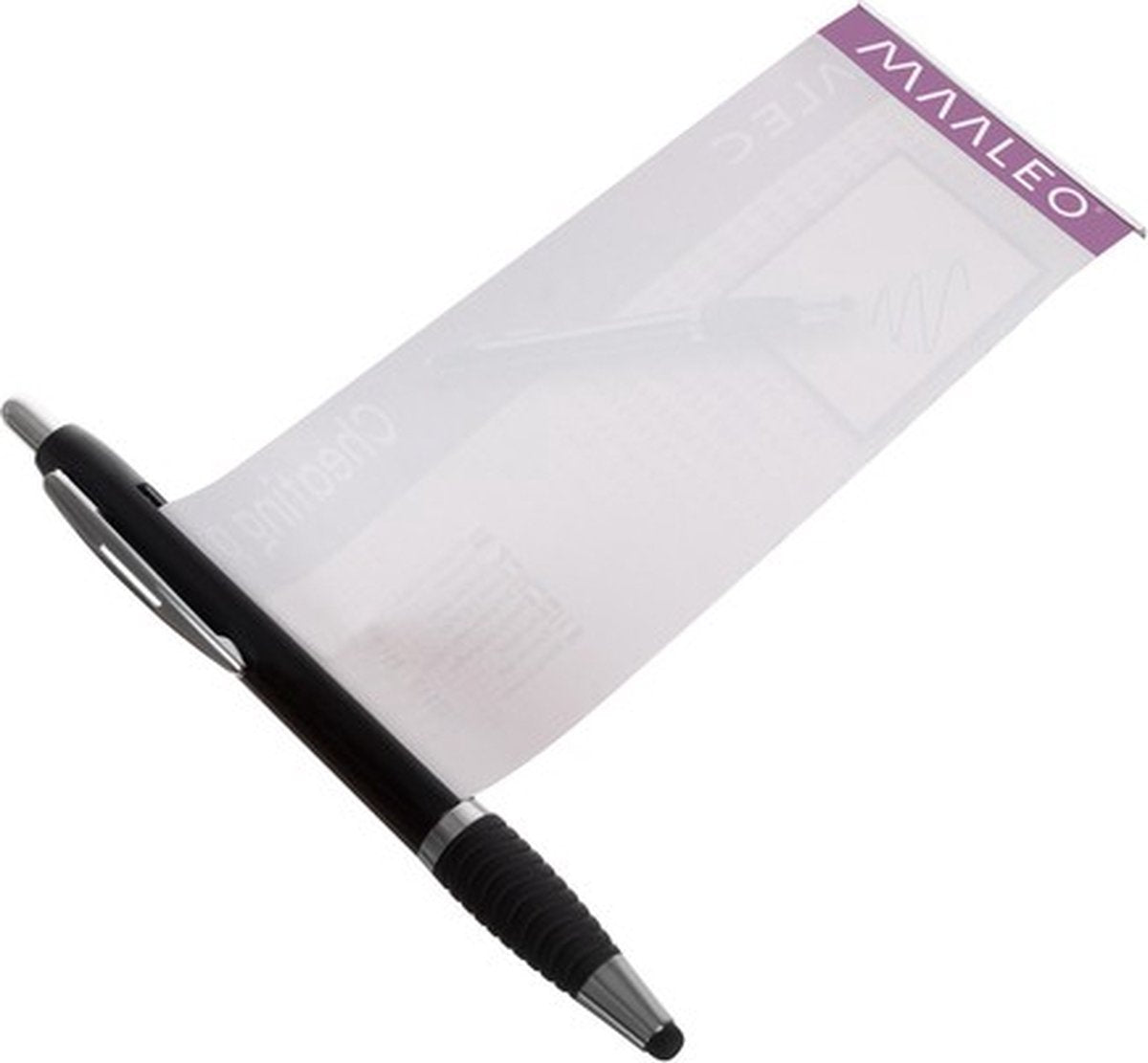 Set van 6 Pennen Met Uitschuifbare Notitie - Spiekpen - 3 x zwart + 3 x blauw