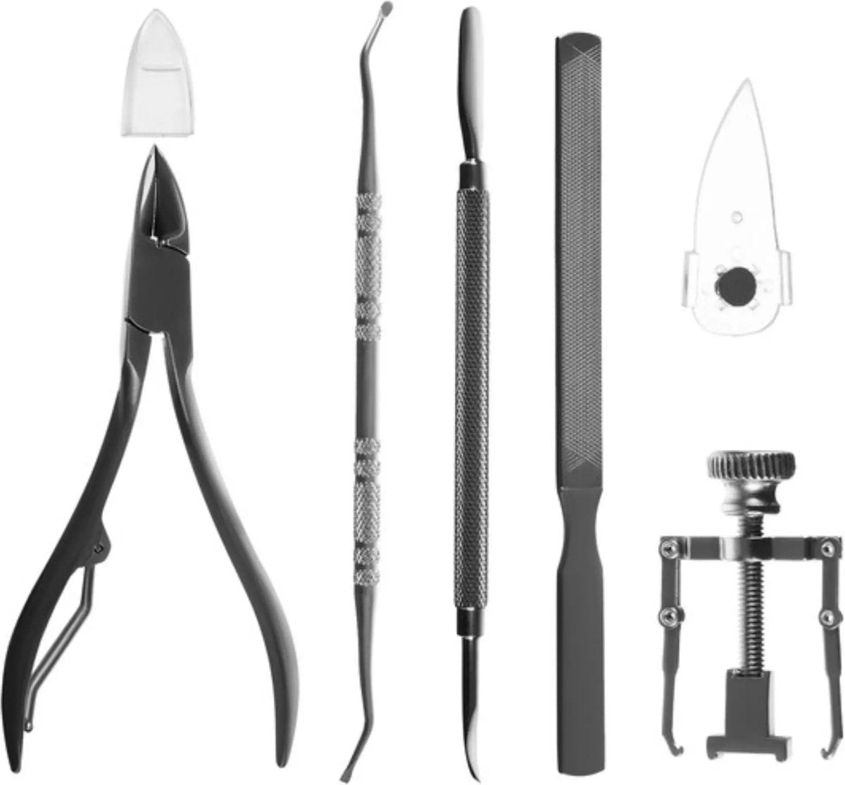 Set voor ingegroeide nagel - kalk nagels - ingegroeide nagels behandelen - nagelknipper - nagelclipper -nageltang - 6 delig