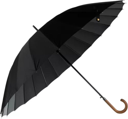 Luxe Smid Stormparaplu - Klassieke Paraplu - Doorsnee 124cm - Paraplu Zwart - Musthave