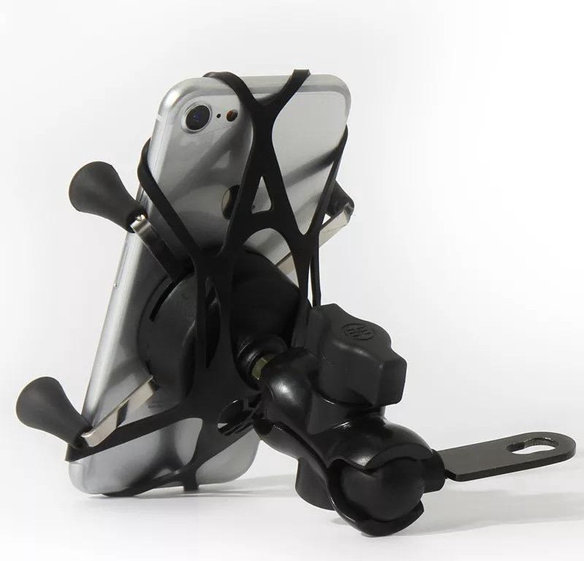 Motorfiets Telefoonhouder - Scooter Telefoonhouder - Mobiele Telefoon Houder Met USB Oplader Voor Op de Motor - Voor op de Brommer - Voor op de Scooter - GPS - Telefoonhouder Motorfiets Motorlader 3D 8685