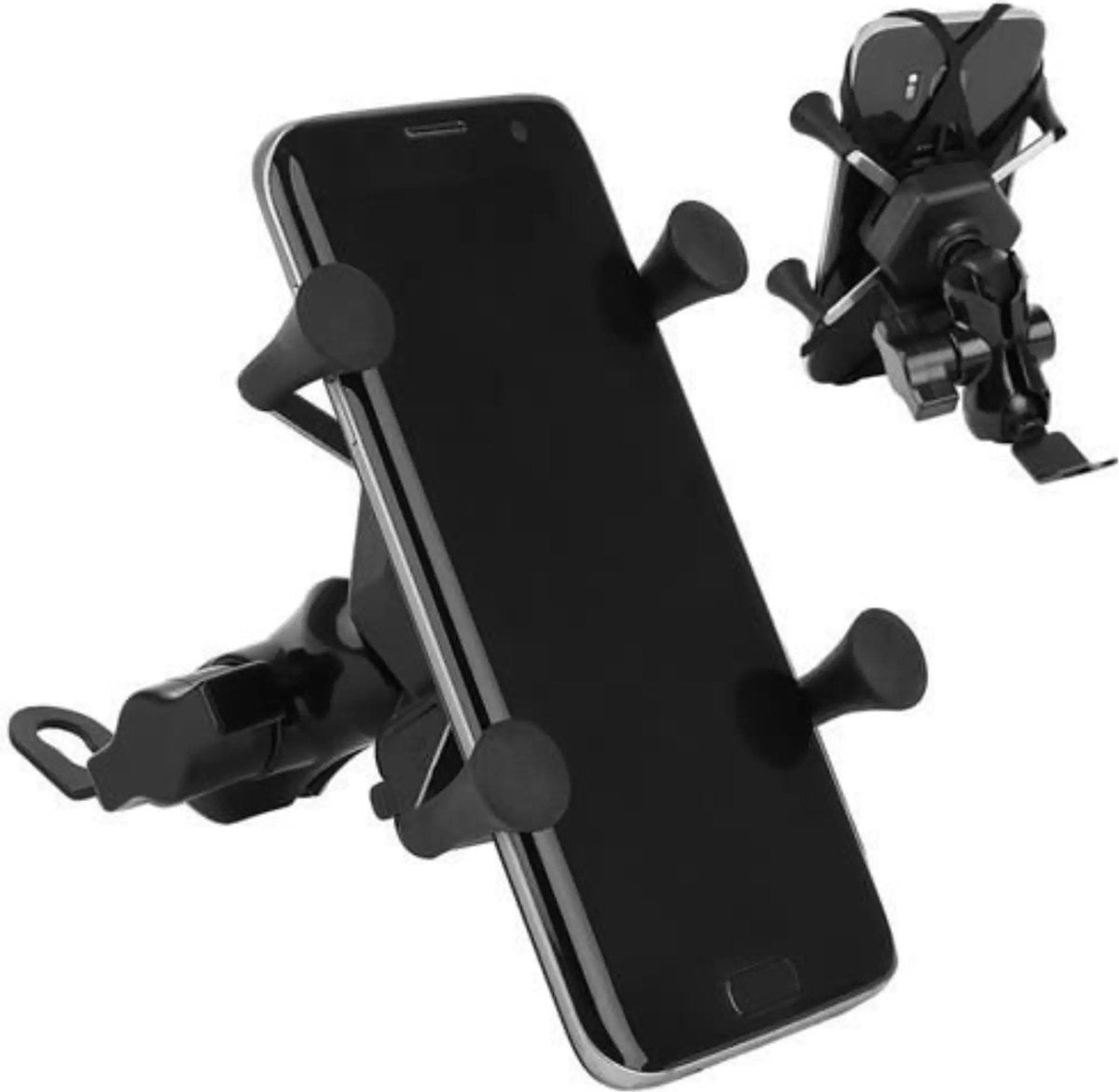 Motorfiets Telefoonhouder - Scooter Telefoonhouder - Mobiele Telefoon Houder Met USB Oplader Voor Op de Motor - Voor op de Brommer - Voor op de Scooter - GPS - Telefoonhouder Motorfiets Motorlader 3D 8685