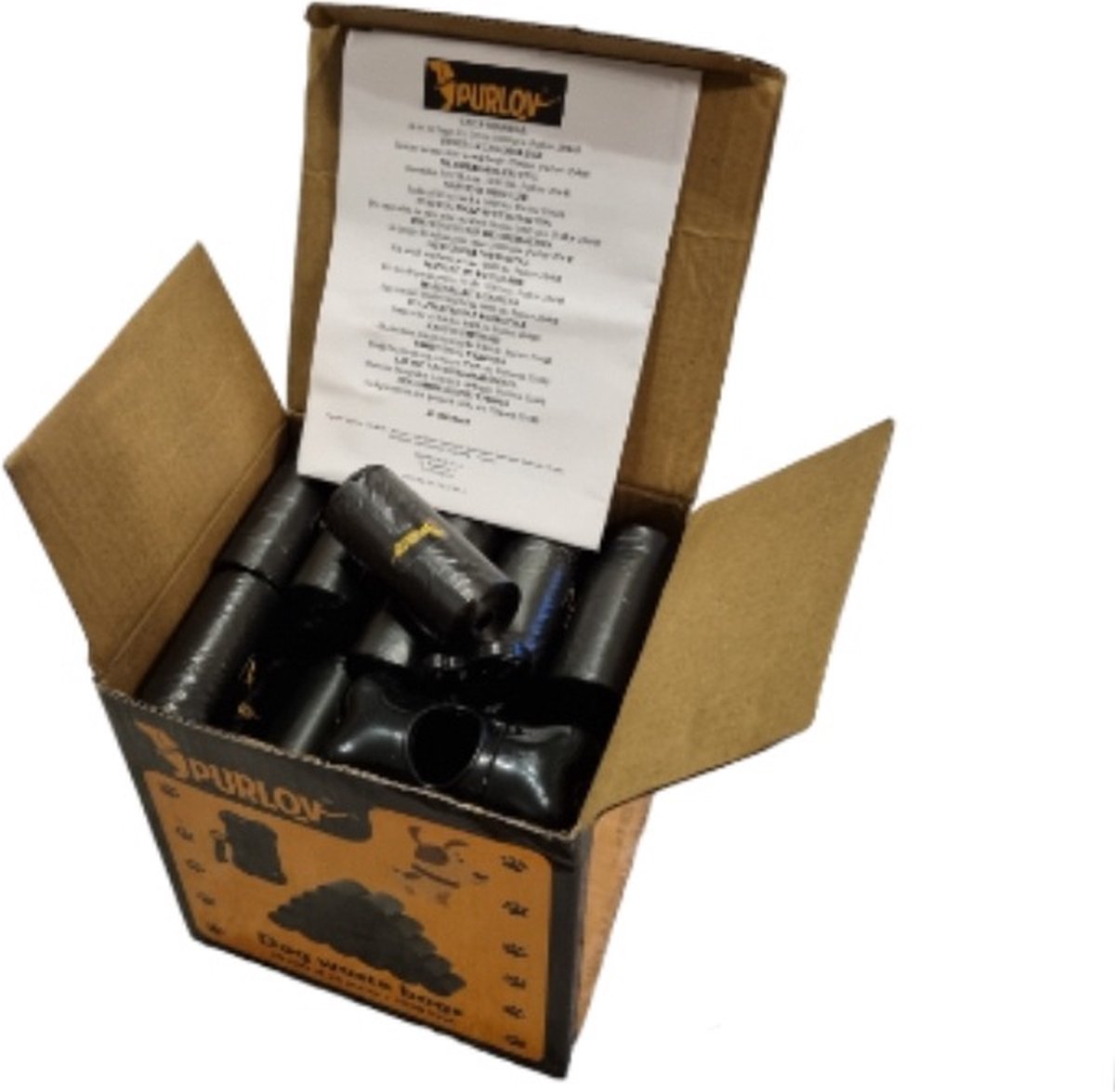 Purlov Zwart Poepzakjes Set - 1000 Stuks met Handig Etui - Perfect voor Hondenwandelingen