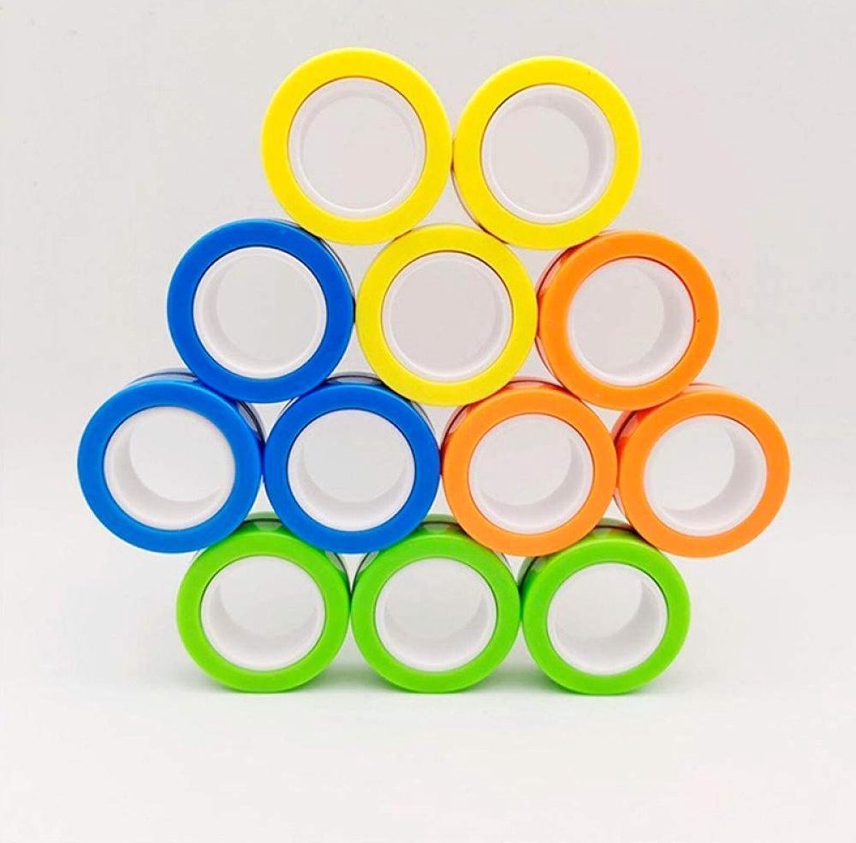 Fidget - Magnetische ringen - Geel