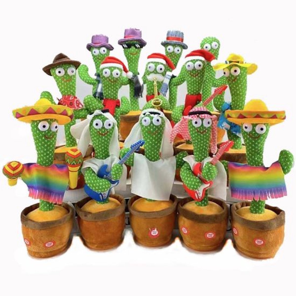 Oplaadbare Dansende Cactus Met 120 TikTok Liedjes Incl. USB - Pratende Cactus - Dancing Cactus - Cactus Speelgoed