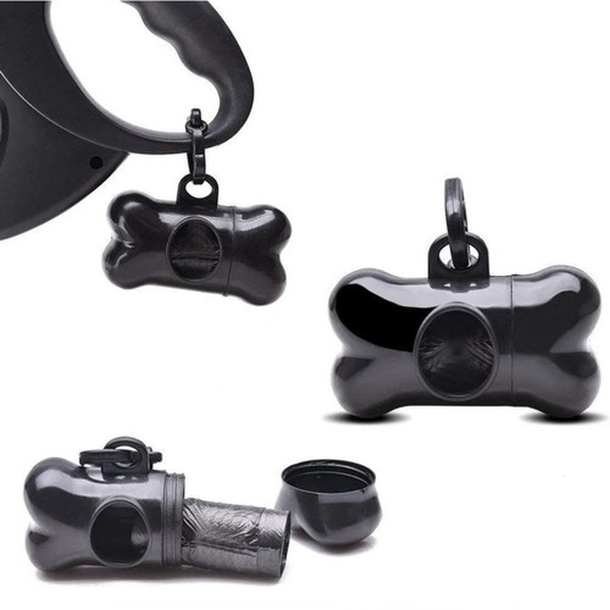 Purlov Zwart Poepzakjes Set - 1000 Stuks met Handig Etui - Perfect voor Hondenwandelingen