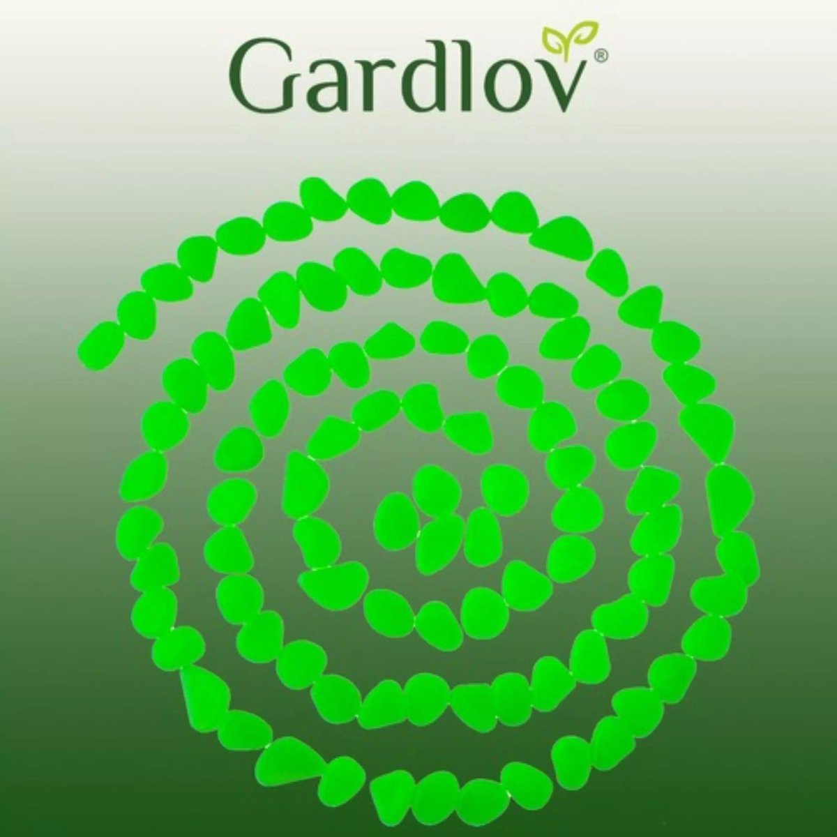 Gardlov Glow-in-the-dark Stenen - set van 100 stuks - Groen