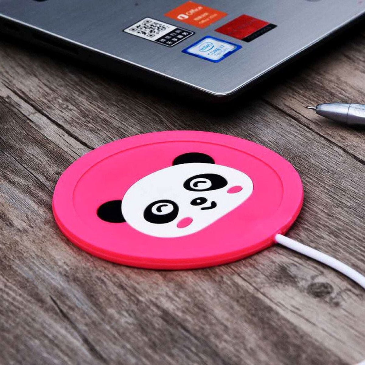 USB Beker Verwarmer - Pink Panda