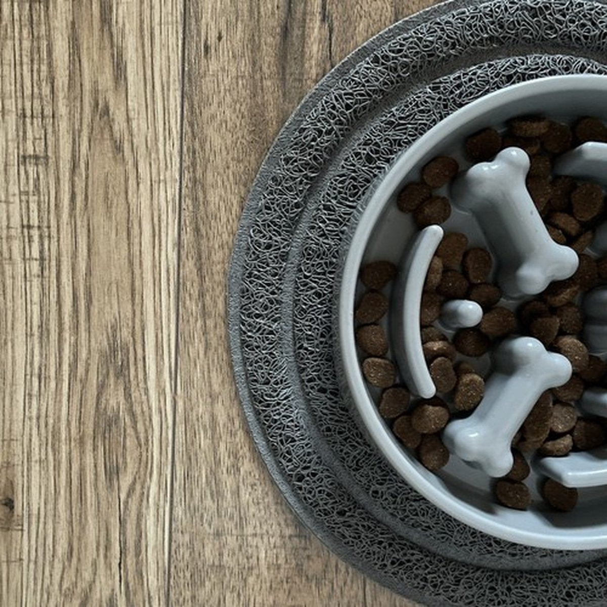 Purlov Grijze voerbakmat voor honden en katten