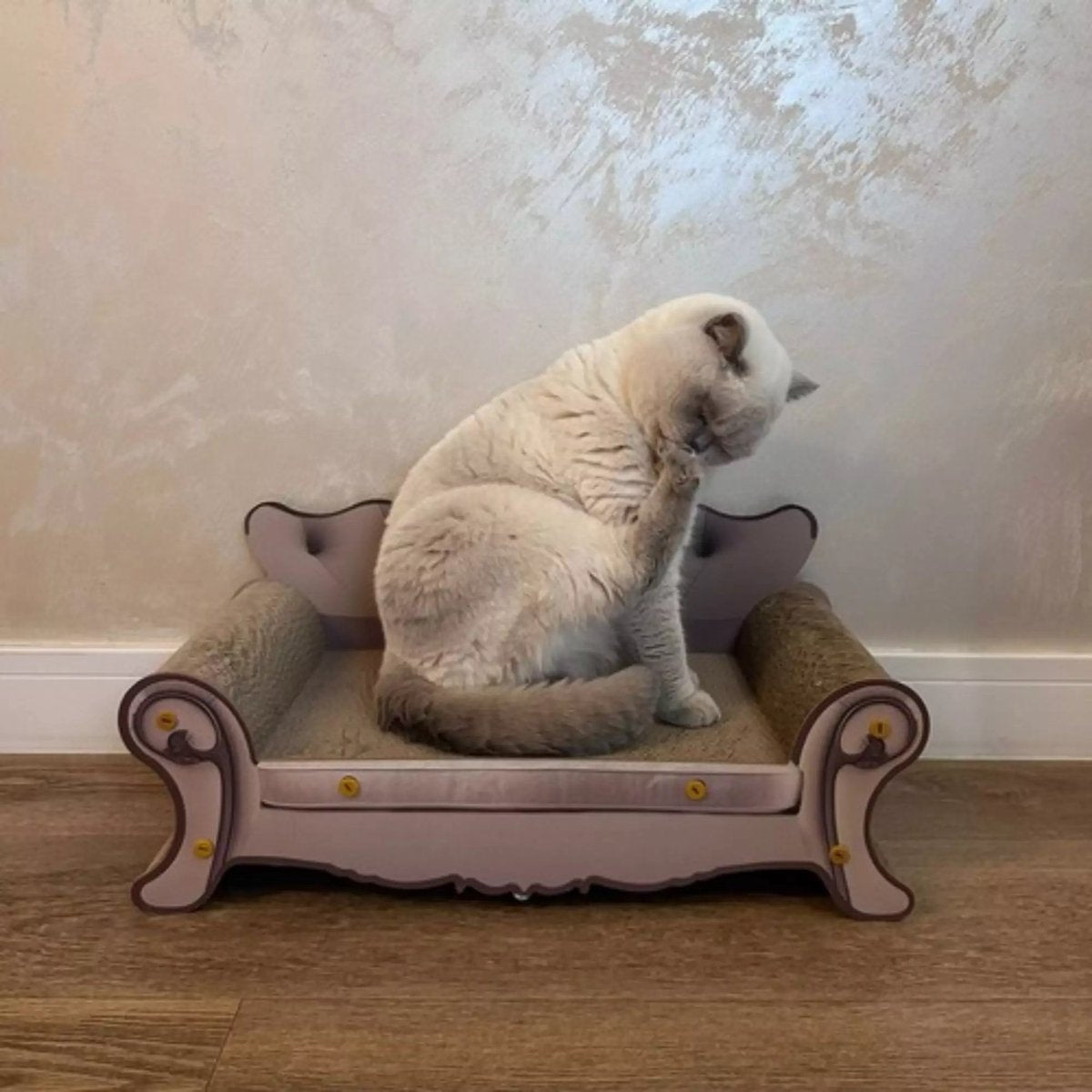 Purlov Krabpaal Sofa – Luxe Krabmeubel Sofa voor Katten – MDF en Karton