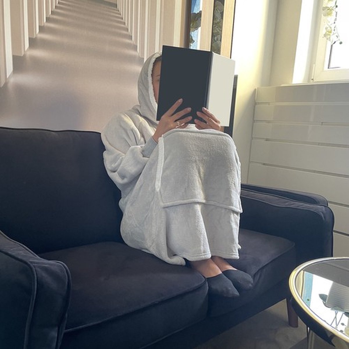 Sweatshirt XXL - Hoodie Deken - Oversized Hoodie Draagbare Deken - Super Zacht Warm en Comfortabel - Premium Kwaliteit Materiaal - Uniseks - Voor Volwassenen en Kinderen - Zorgeloos Wassen - Grijs